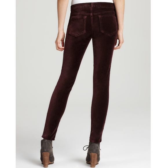 J Brand Denim - J Brand Wine Velvet Leggings Jeans